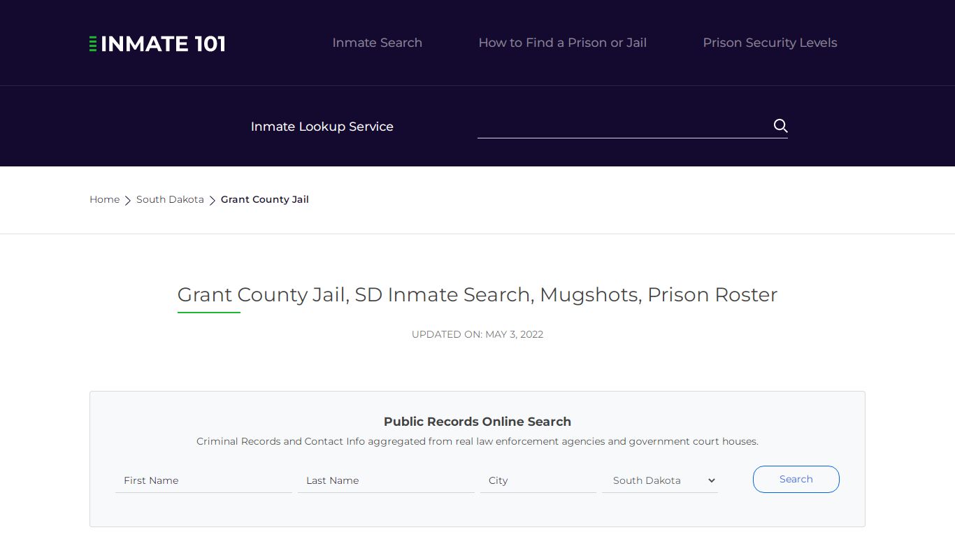 Grant County Jail, SD Inmate Search, Mugshots, Prison Roster